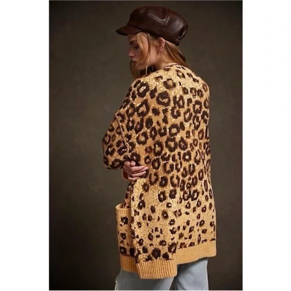 Free People State Side Leopard Cardigan - Picture 2 of 7
